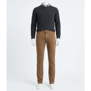 NEW FAHERTY stretch terry 5-pocket pant in bark brown
